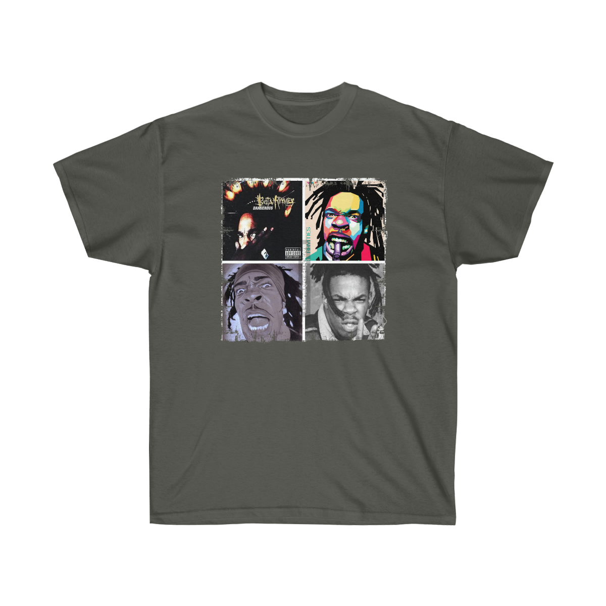 50C Busta Rhymes 4 Pic Men T-Shirt - Image 9