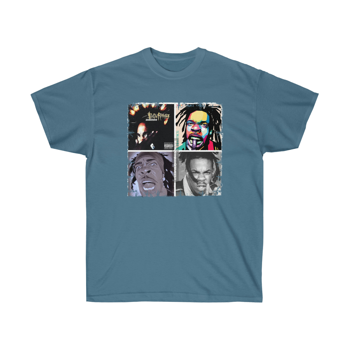 50C Busta Rhymes 4 Pic Men T-Shirt - Image 7