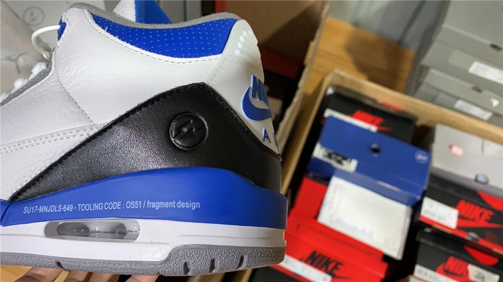 AJ 3 Fragment White Blue Shoes Sneakers - nk0000859 - Image 12