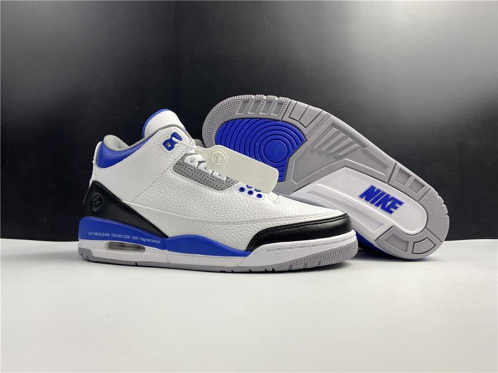 AJ 3 Fragment White Blue Shoes Sneakers - nk0000859 - Image 3