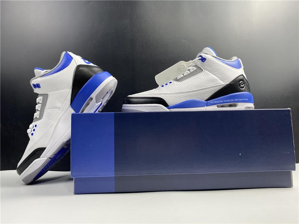 AJ 3 Fragment White Blue Shoes Sneakers - nk0000859 - Image 4