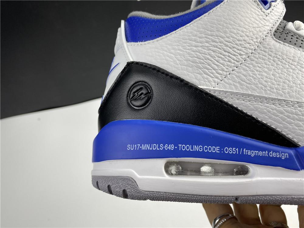 AJ 3 Fragment White Blue Shoes Sneakers - nk0000859 - Image 8