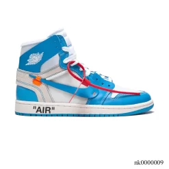 OW x AJ 1 High OG UNC Shoes Sneakers – nk0000009