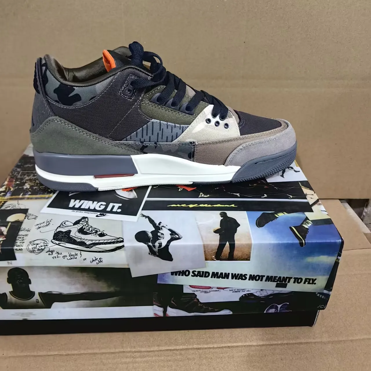 AJ 3 Retro Patchwork Camo Shoes Sneakers - nk0001981 - Image 10