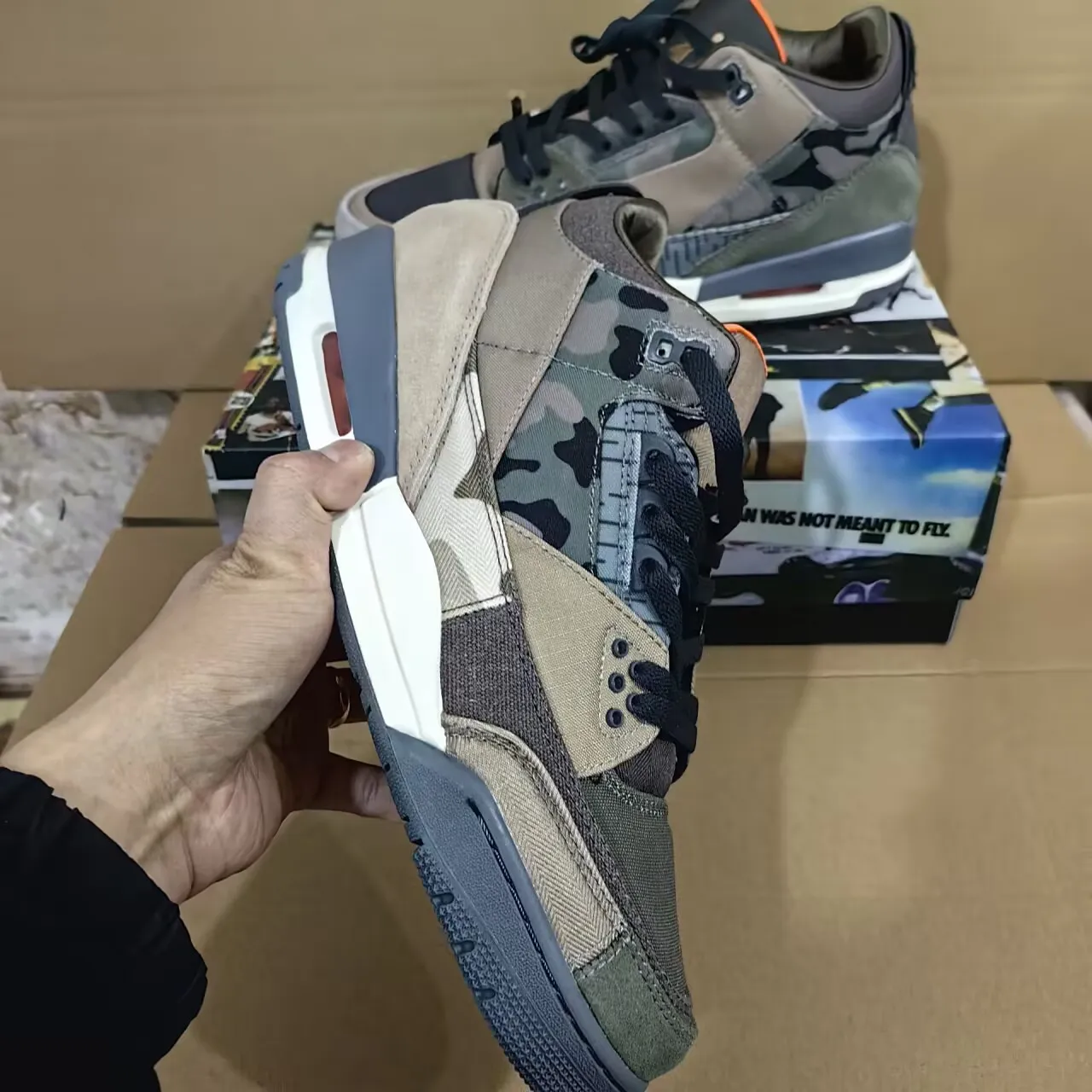AJ 3 Retro Patchwork Camo Shoes Sneakers - nk0001981 - Image 3