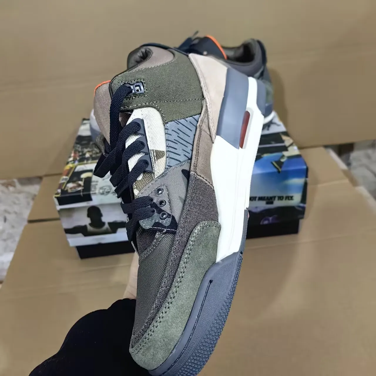 AJ 3 Retro Patchwork Camo Shoes Sneakers - nk0001981 - Image 4