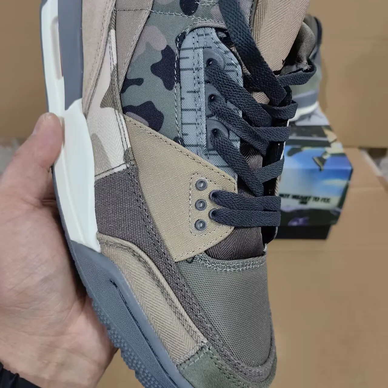 AJ 3 Retro Patchwork Camo Shoes Sneakers - nk0001981 - Image 14