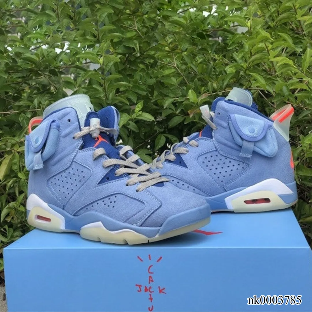 AJ 6 x Travis Scott Houston Oilers Light Blue Shoes Sneakers - nk0003785 - Image 5