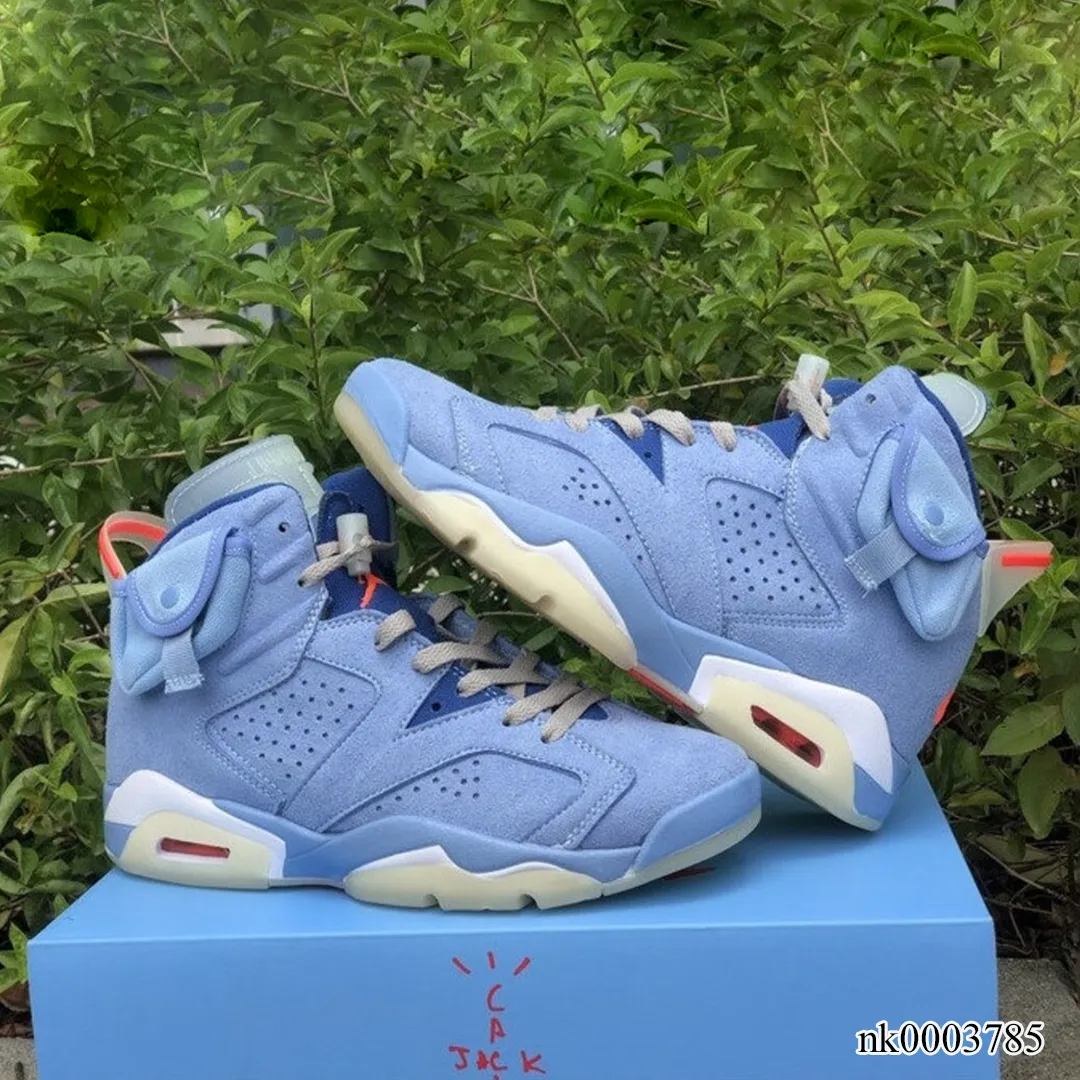 AJ 6 x Travis Scott Houston Oilers Light Blue Shoes Sneakers - nk0003785 - Image 6