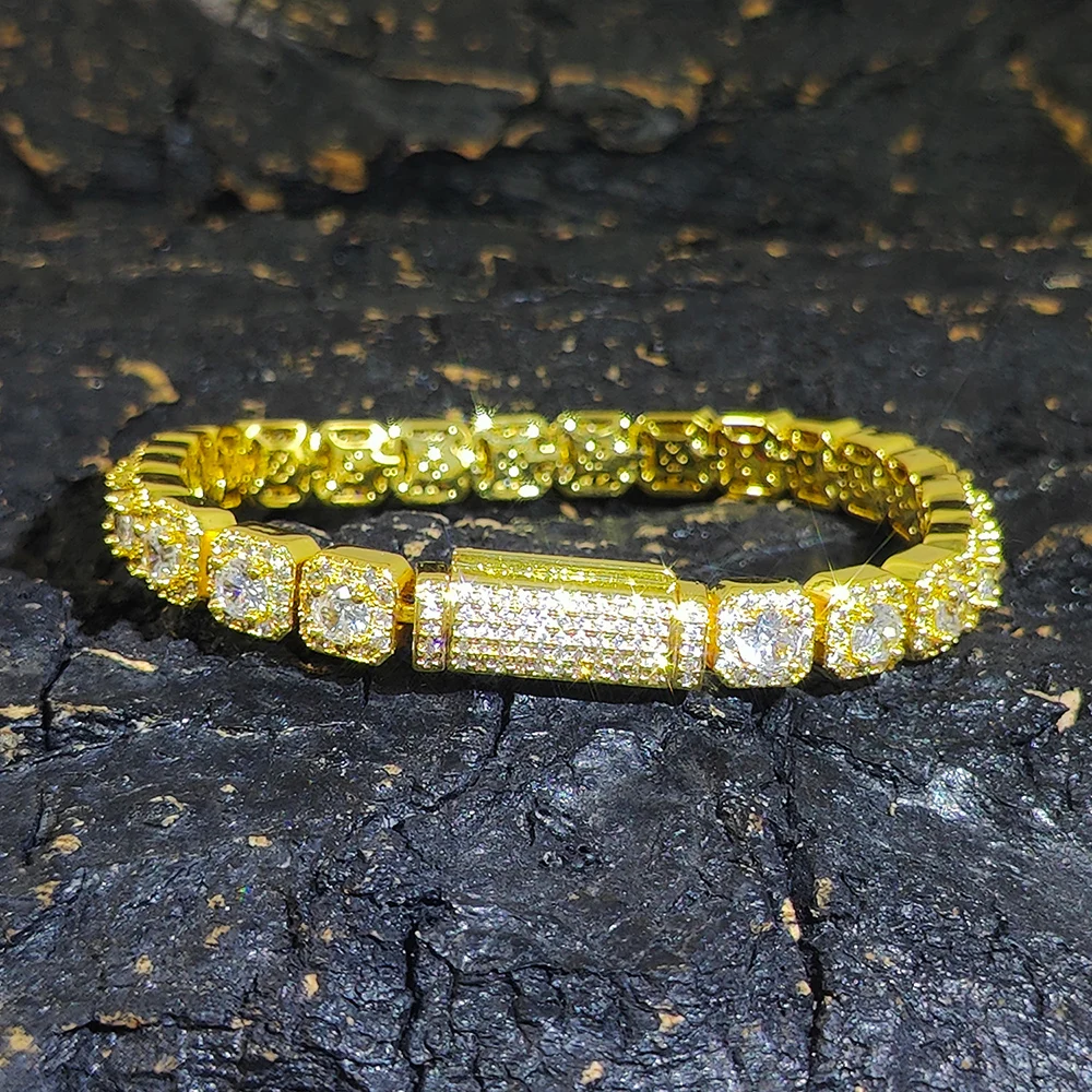 7mm CZ Iced Tennis Chain Bracelet