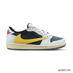 AJ 1 Low x Travis Scott Black Yellow Shoes Sneakers – nk0003589