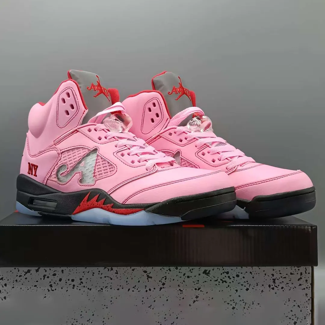 Awake NY x AJ 5 Arctic Pink Shoes Sneakers - nk0004393 - Image 4