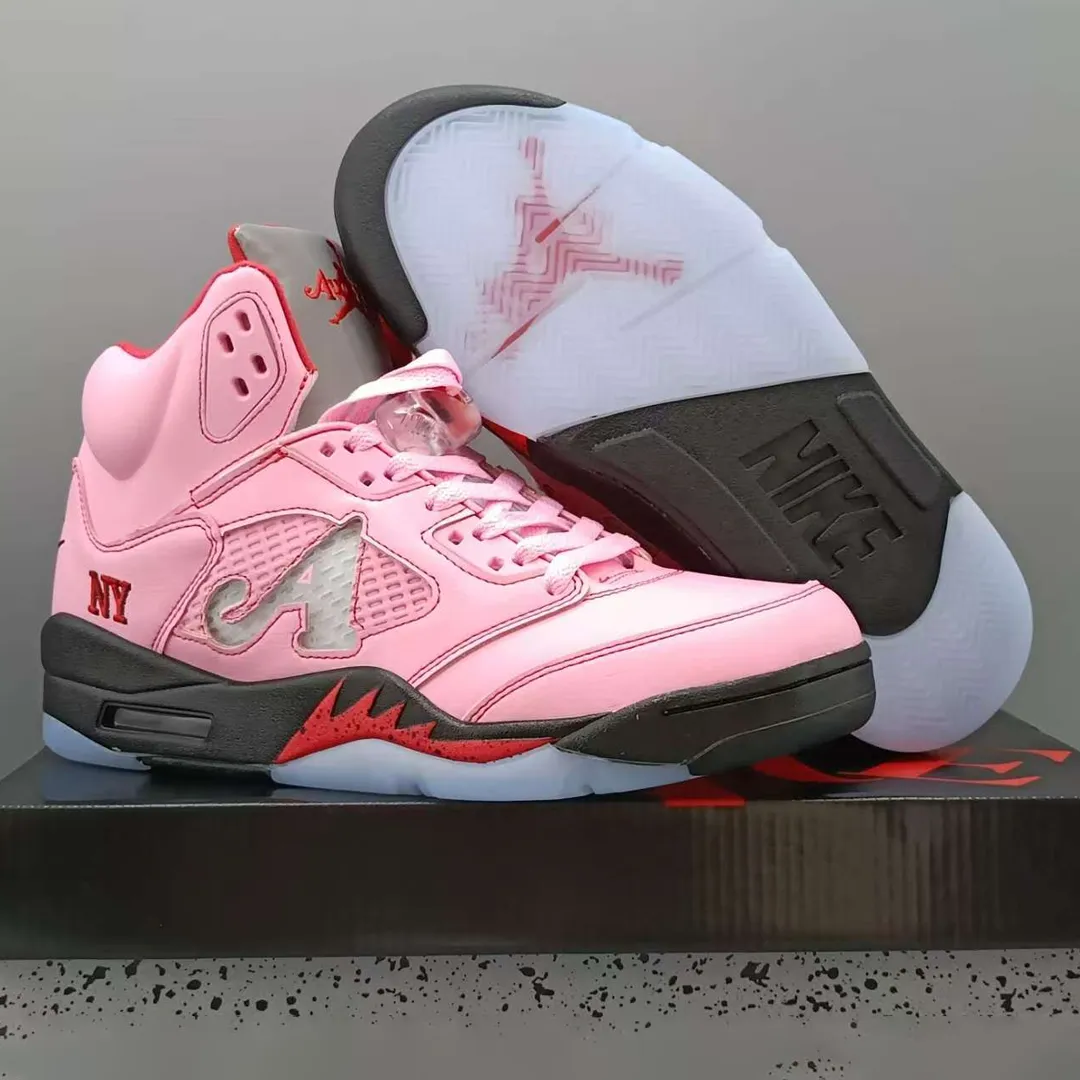 Awake NY x AJ 5 Arctic Pink Shoes Sneakers - nk0004393 - Image 5