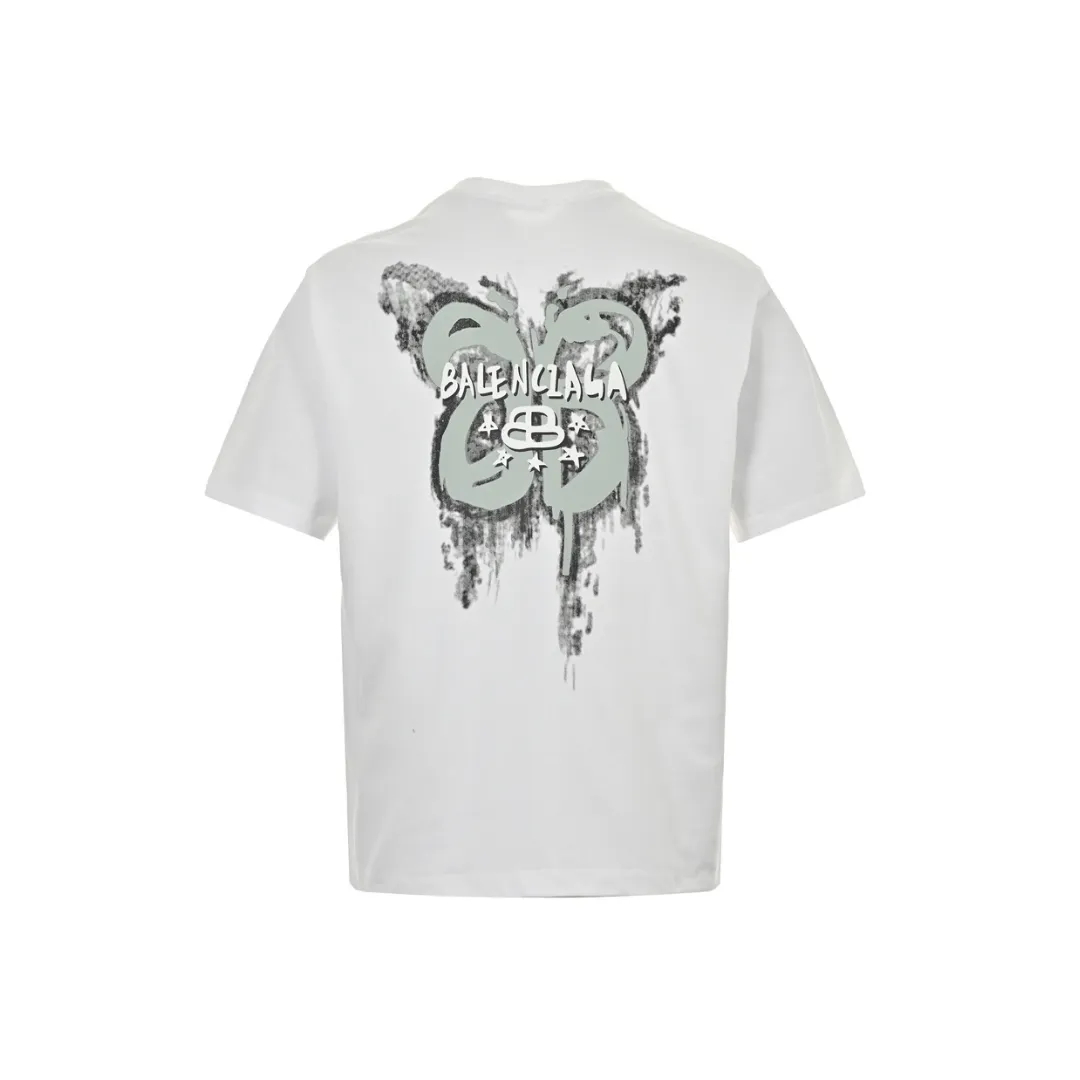 BLCG Butterfly Graffiti Logo T-shirt in White - 584 - blcg0000584 - Image 2