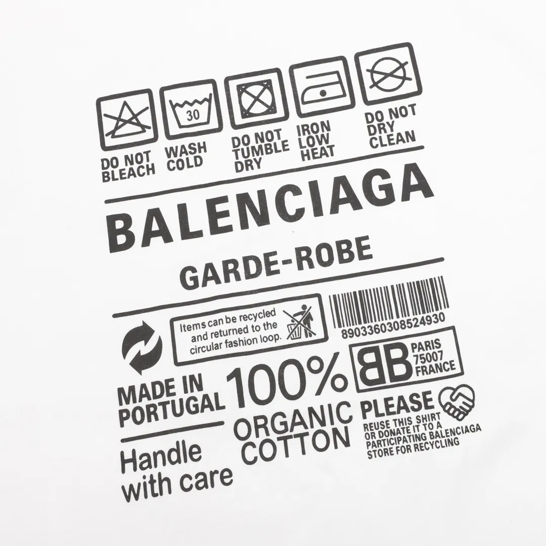 BLCG Garde-Robe Care Label T-shirt in White - 589 - blcg0000589 - Image 9