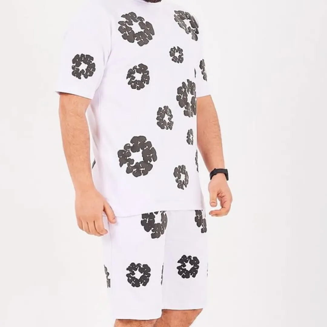 DT Set White & Gray Tee & Shorts - 141 - dt0000141 - Image 4