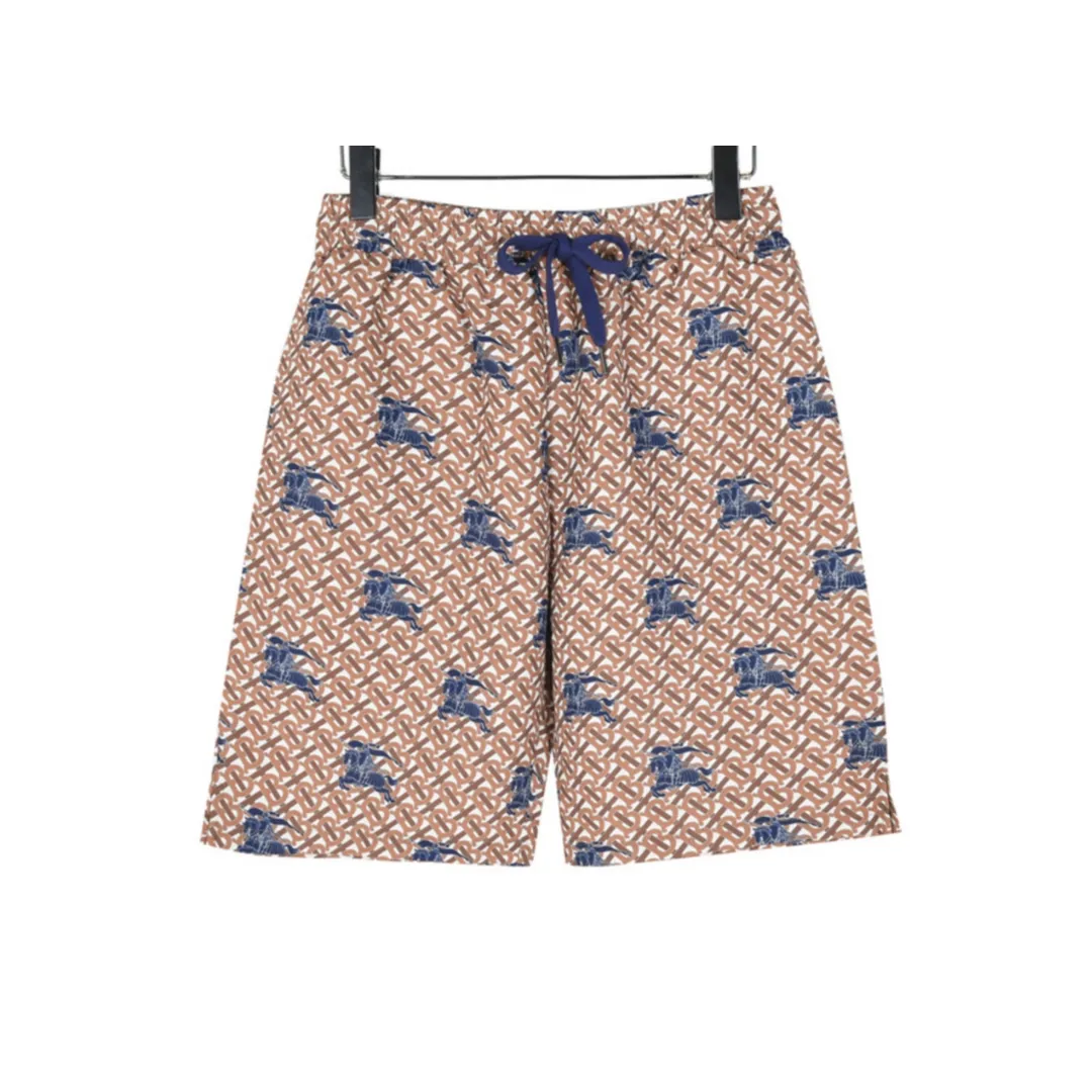 BUR All-Over Monogram Knight Print Shorts in Brown - 371 – bbr0000371