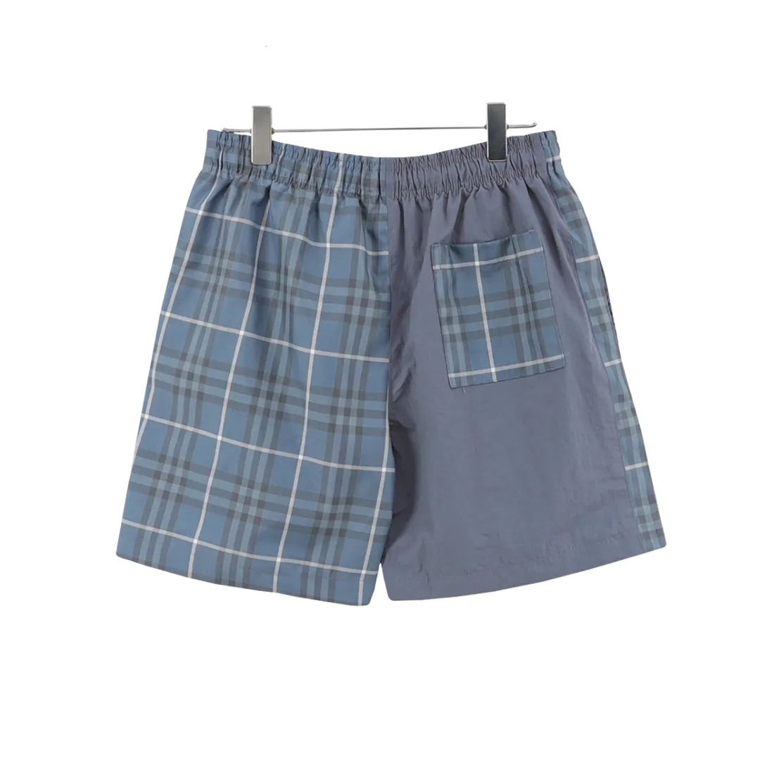 BUR Archive Check Panel Shorts in Blue - 375 - bbr0000375 - Image 2