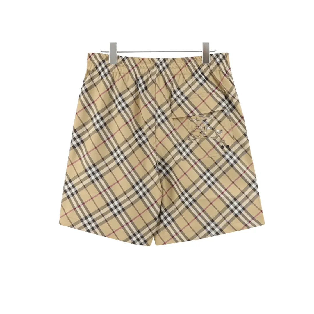 BUR Archive Check Knight Motif Shorts in Yellow - 378 - bbr0000378 - Image 2