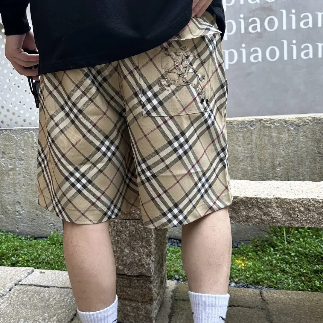BUR Archive Check Knight Motif Shorts in Yellow - 378 - bbr0000378 - Image 6