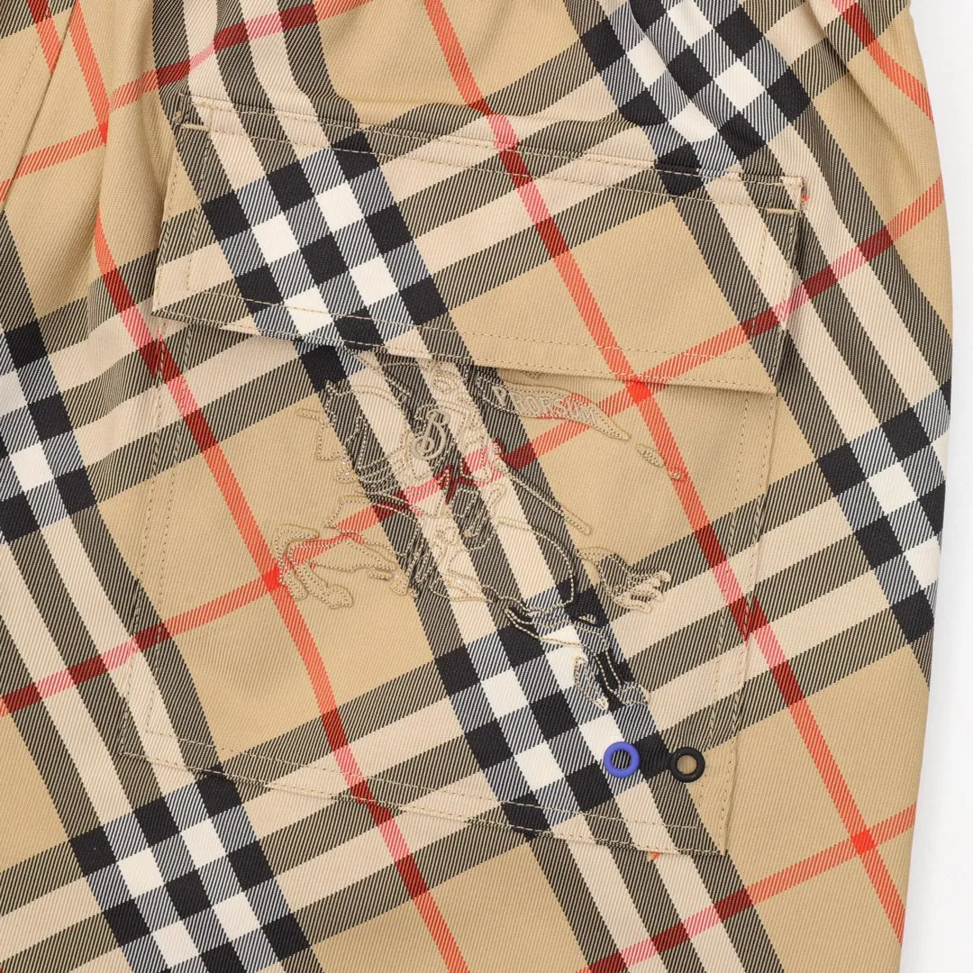 BUR Archive Check Knight Motif Shorts in Tan - 380 - bbr0000380 - Image 11
