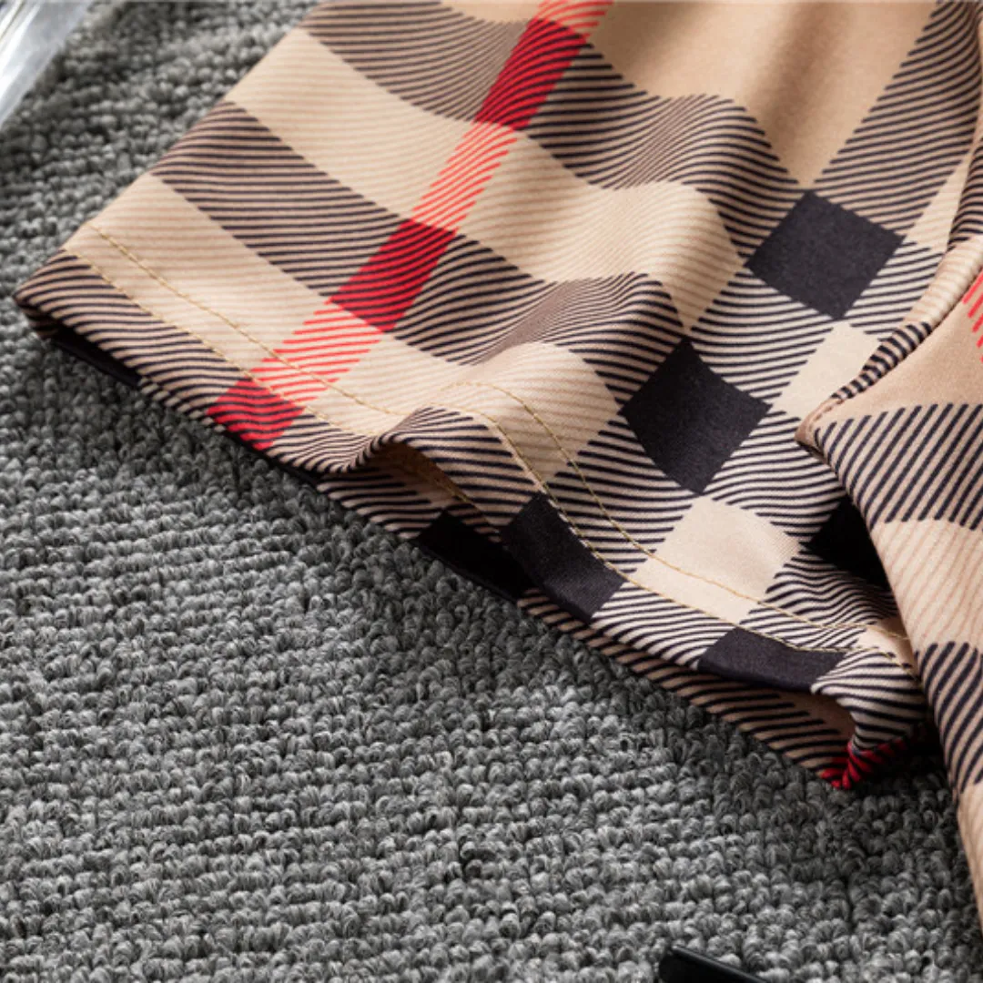 BUR Check Cotton Jacquard T-shirt in Beige - 382 - bbr0000382 - Image 8