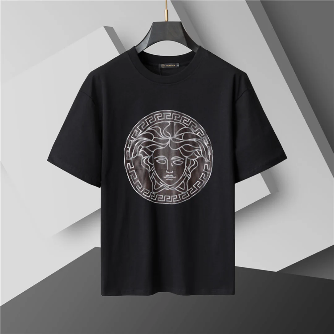 VS Medusa Head Cotton T-shirt in Black - vs0000081 - Image 2