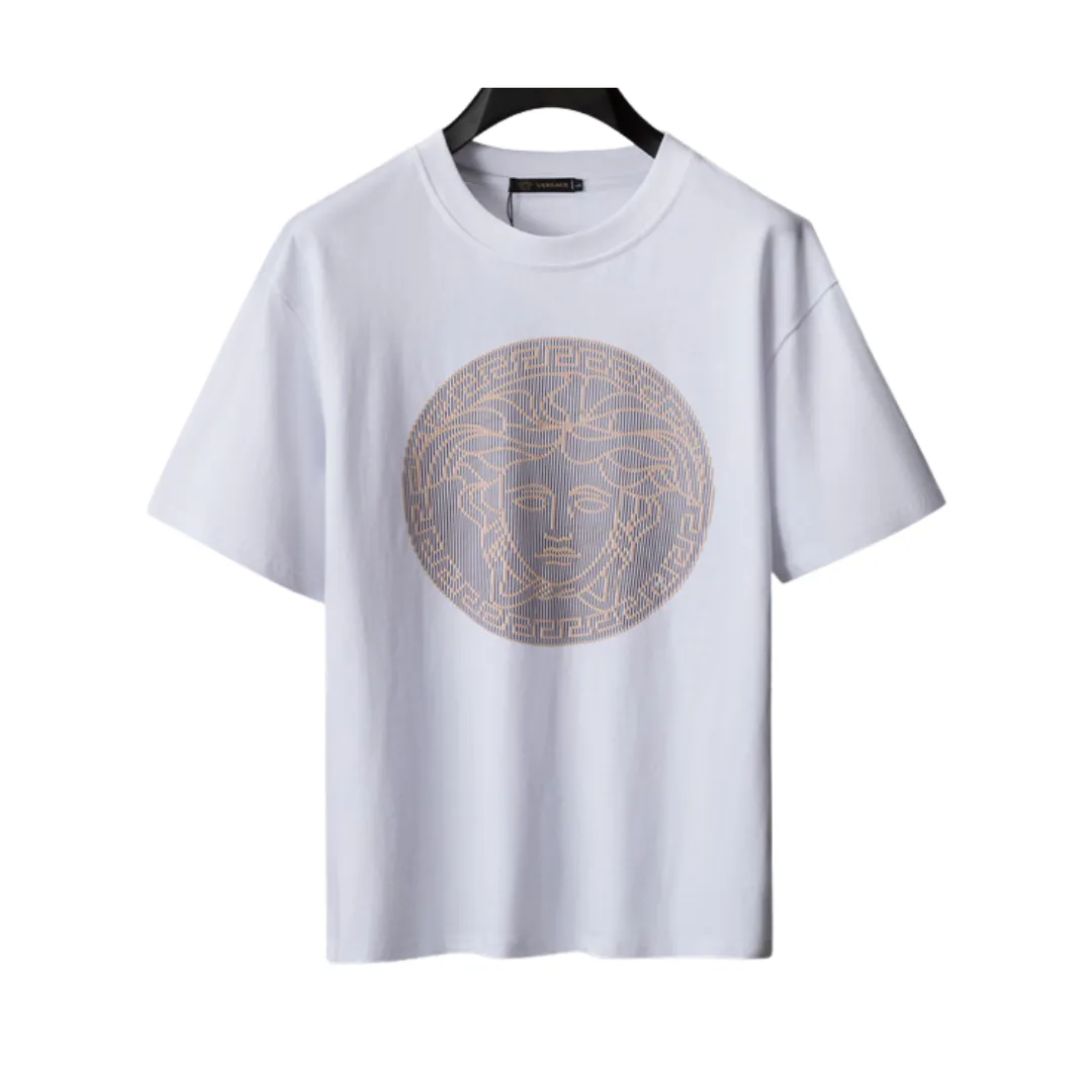 VS Medusa Head Cotton T-shirt in White - vs0000082