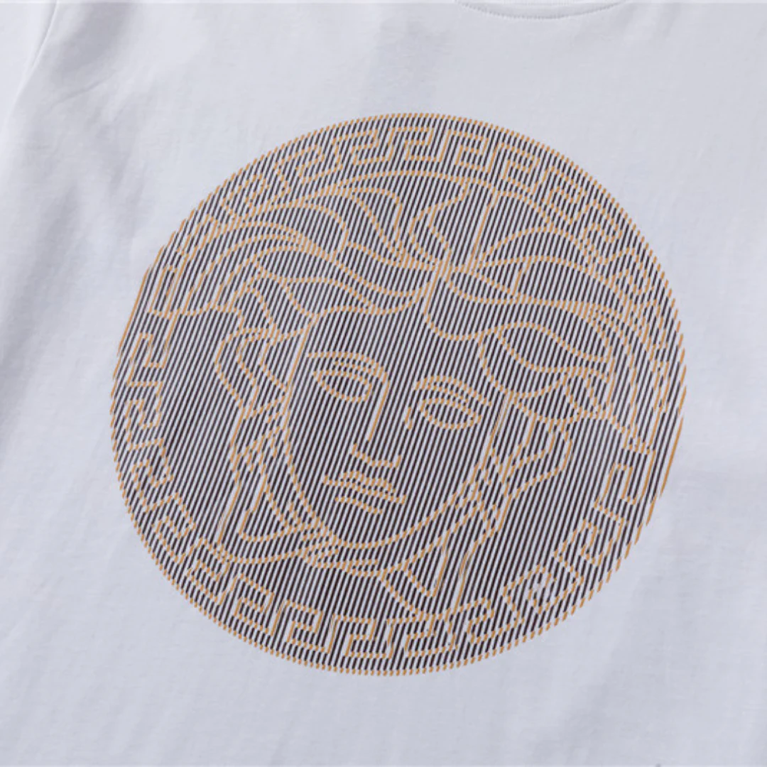 VS Medusa Head Cotton T-shirt in White - vs0000082 - Image 6