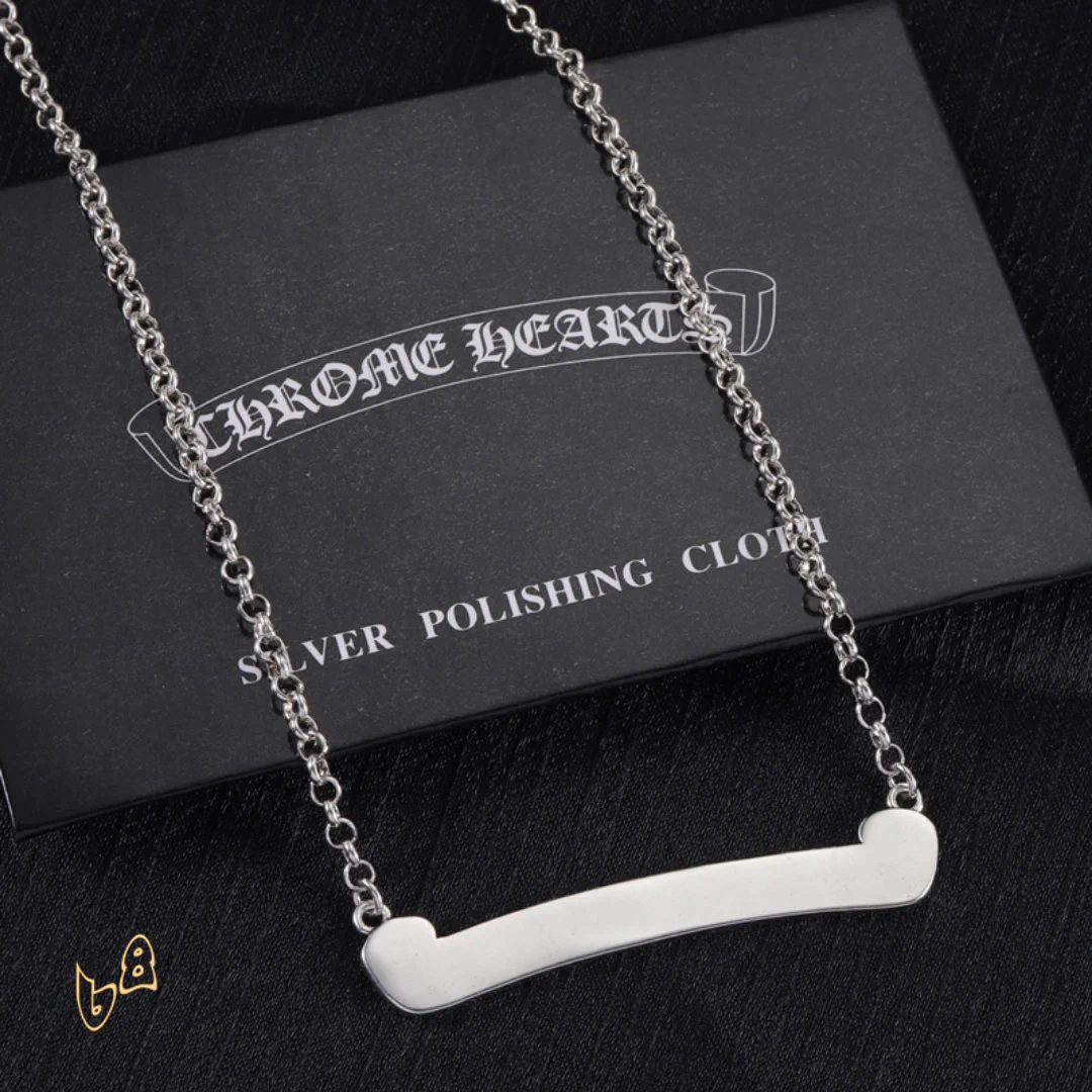 CH Scroll Label Chain Necklace - CH0019 - Image 3