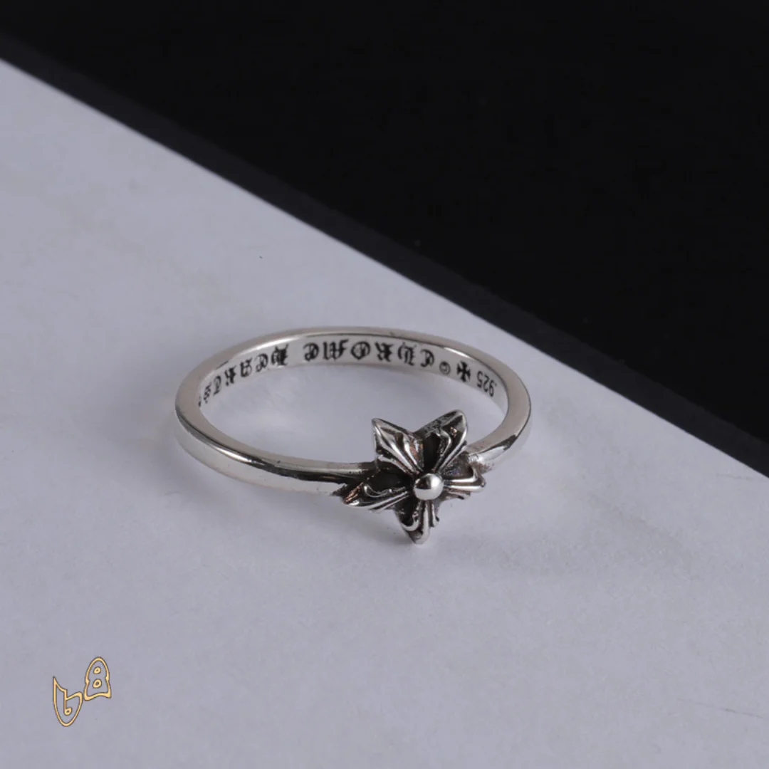 CH Silver Cross Start Ring - CH0083