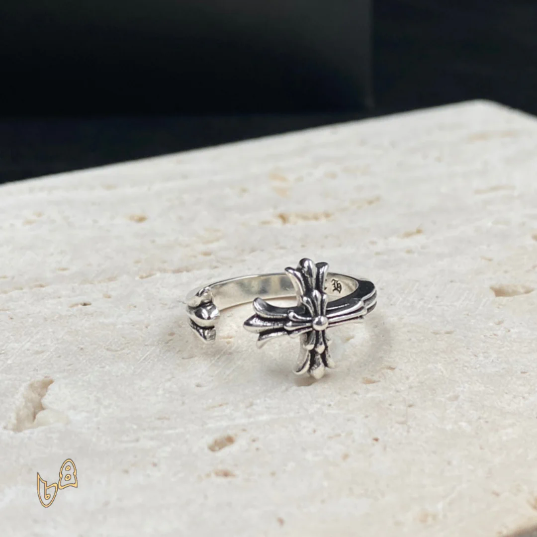 CH Silver Cross Ring - CH0085 - Image 2