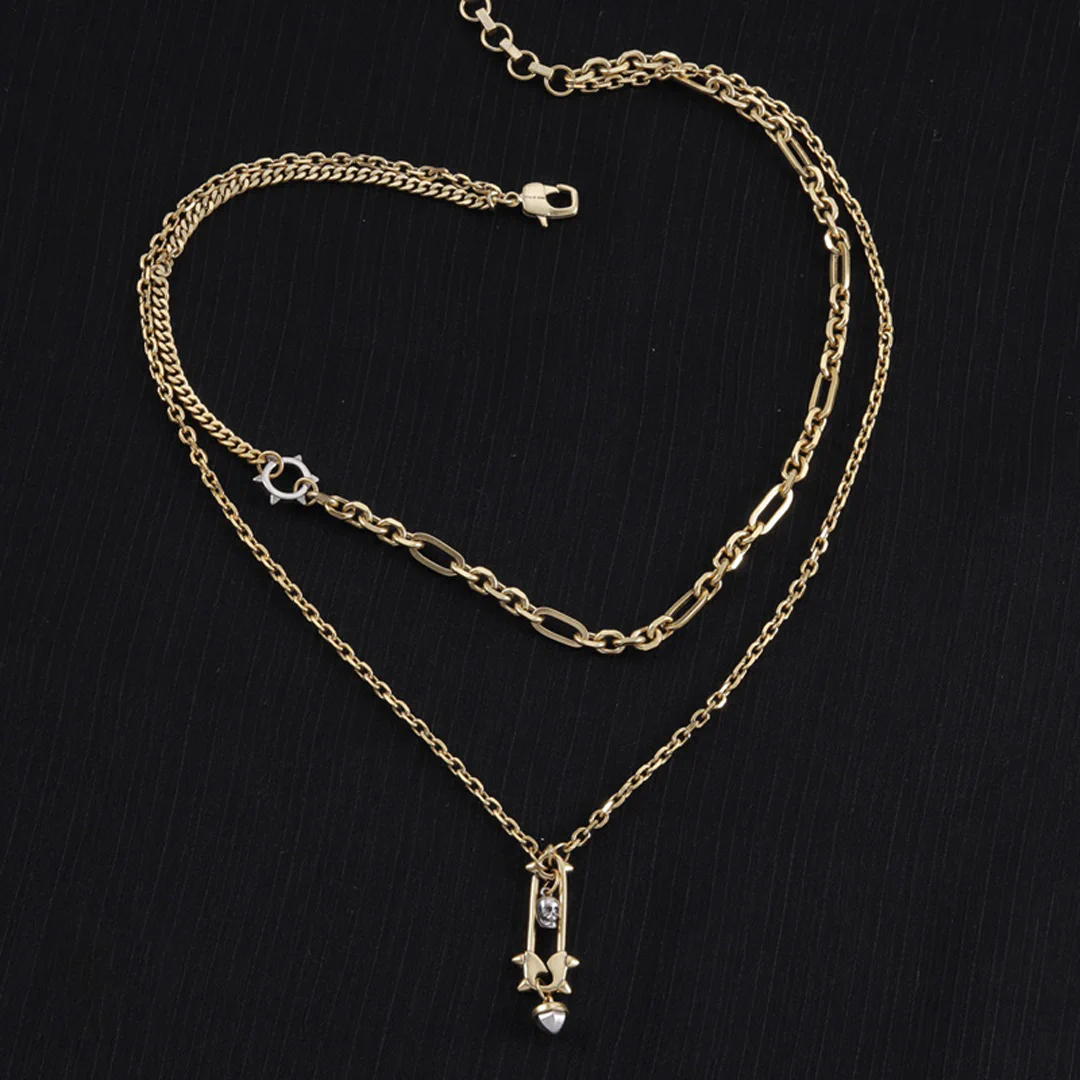 McQueen Safety Pin Necklace - MC0007