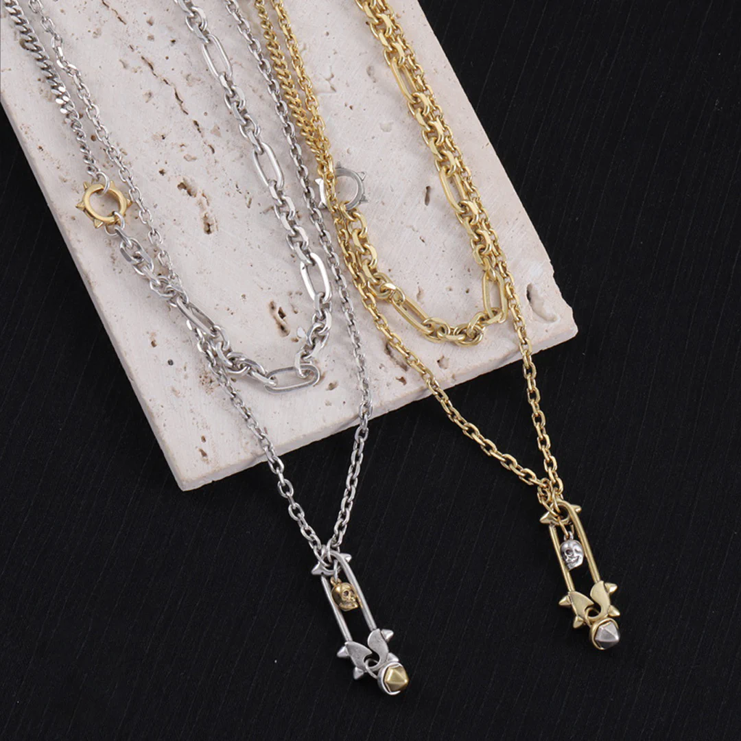 McQueen Safety Pin Necklace - MC0007 - Image 8