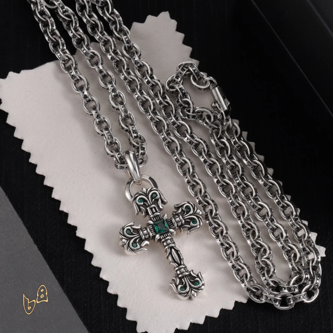 CH Cross Pendant Necklace - CH0037 - Image 4