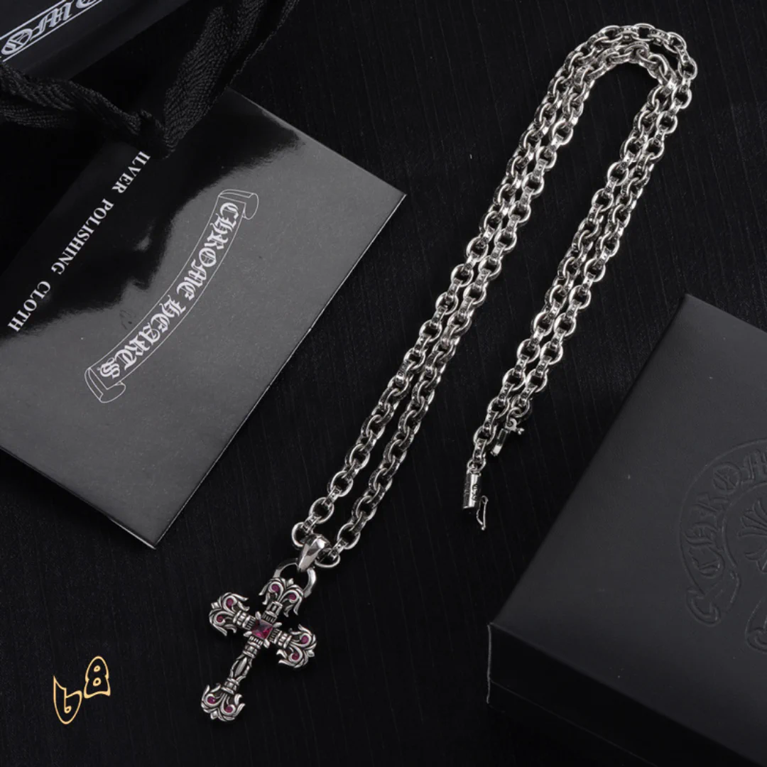 CH Cross Pendant Necklace - CH0037 - Image 8