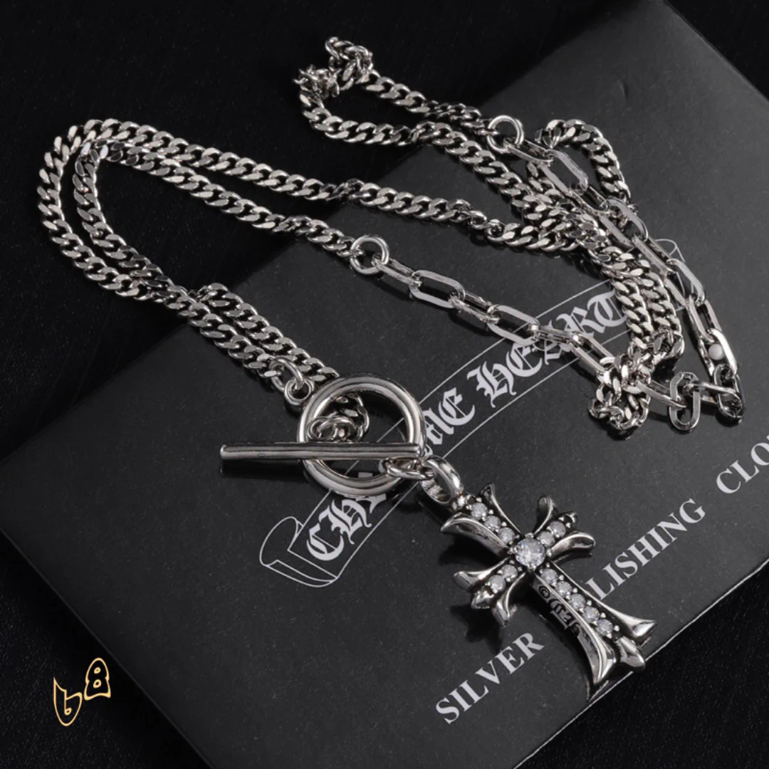CH Cross Pendant Necklace - CH0040 - Image 2