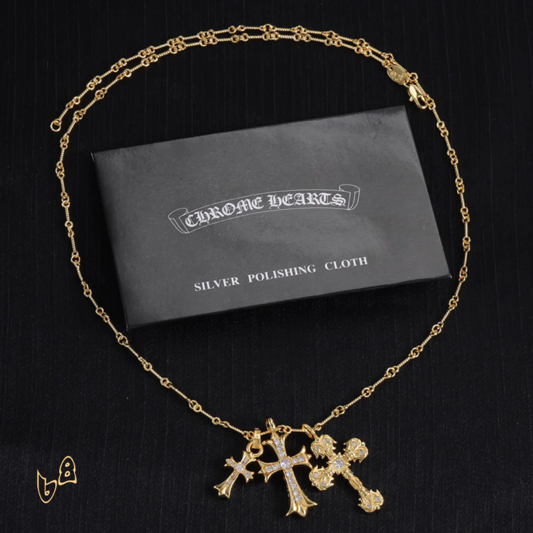 CH Cross Pendant Necklace - CH0046 - Image 3