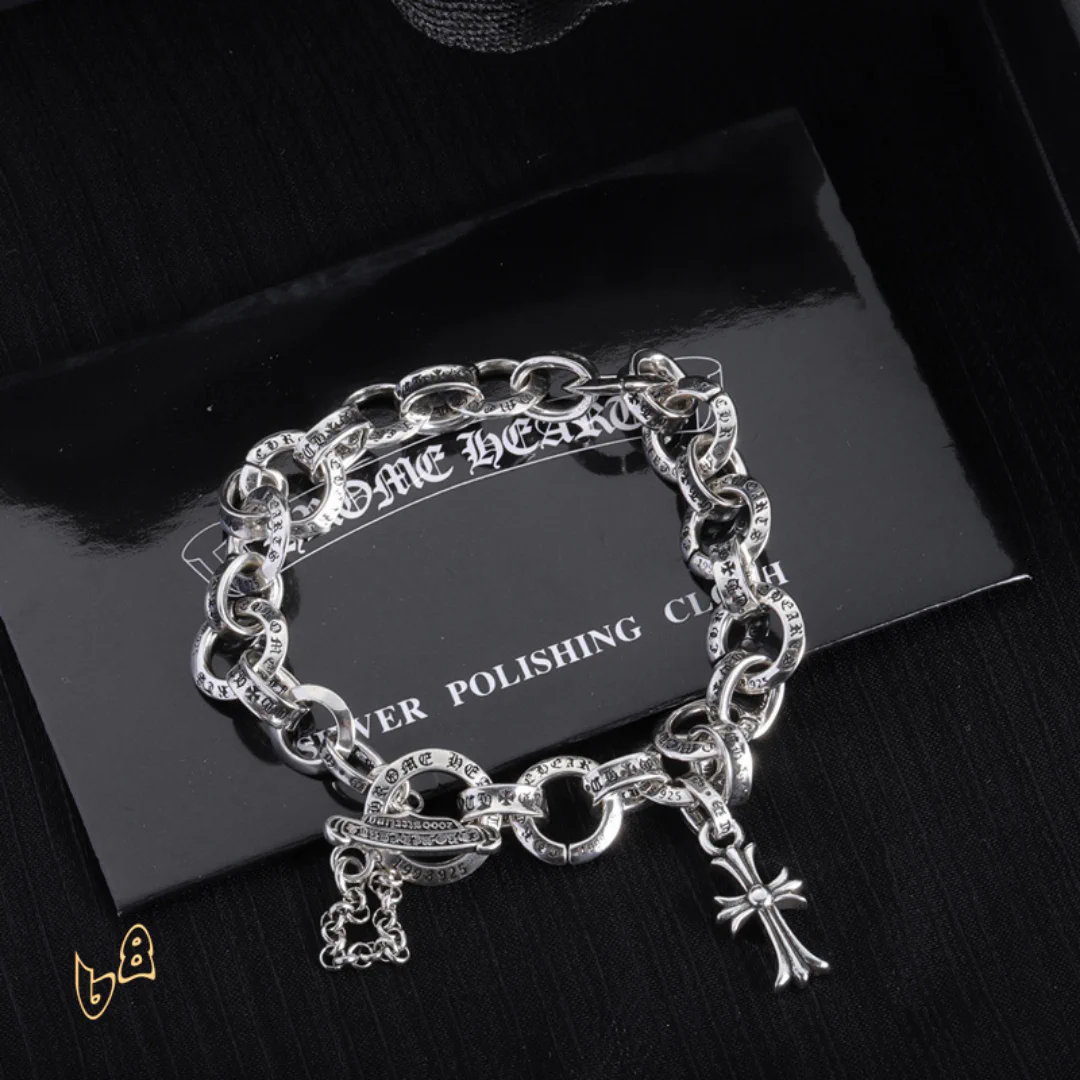 CH Silver Chain Link Bracelet - CH0066 - Image 3