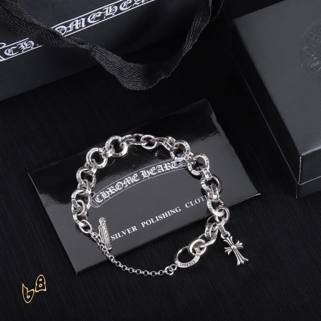CH Silver Chain Link Bracelet - CH0066 - Image 2