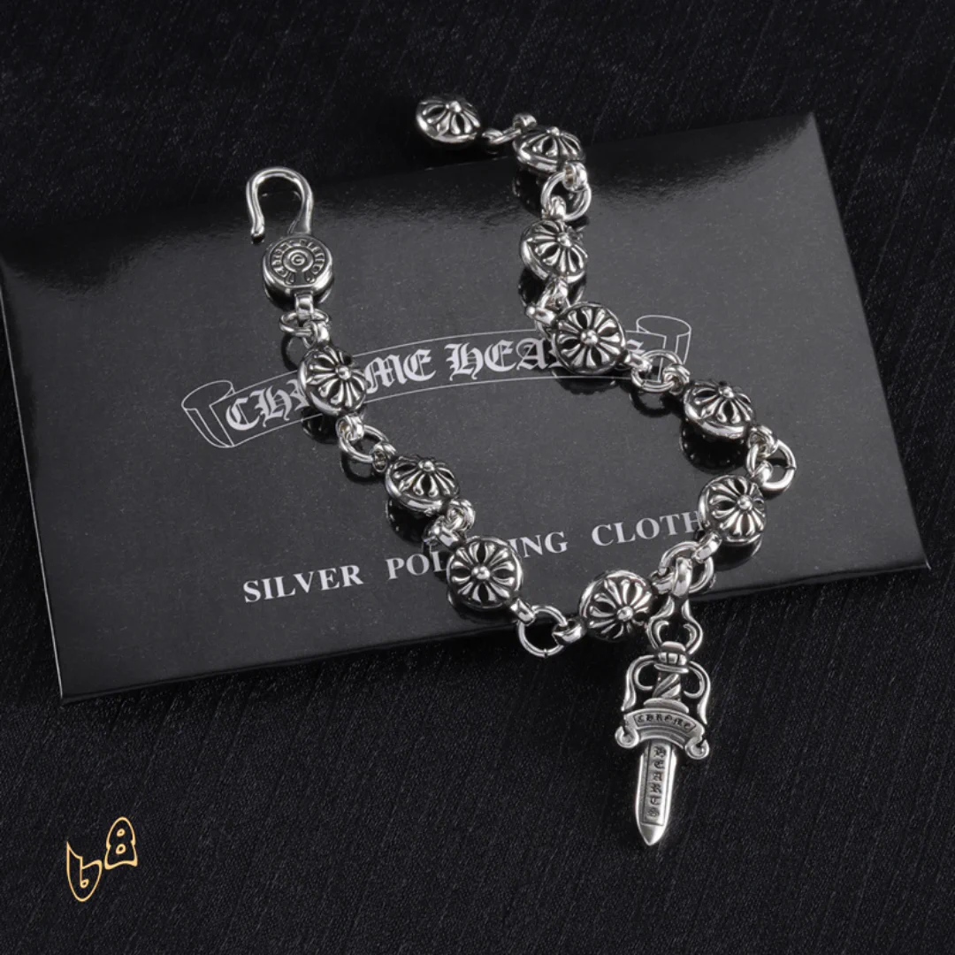 CH Cross Flower Ball Bracelet - CH0072 - Image 3