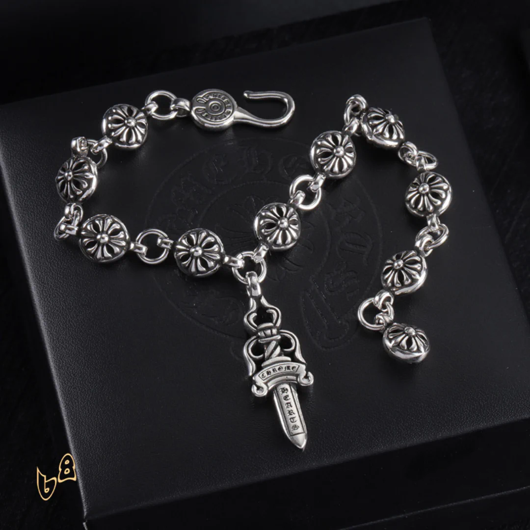 CH Cross Flower Ball Bracelet - CH0072 - Image 2