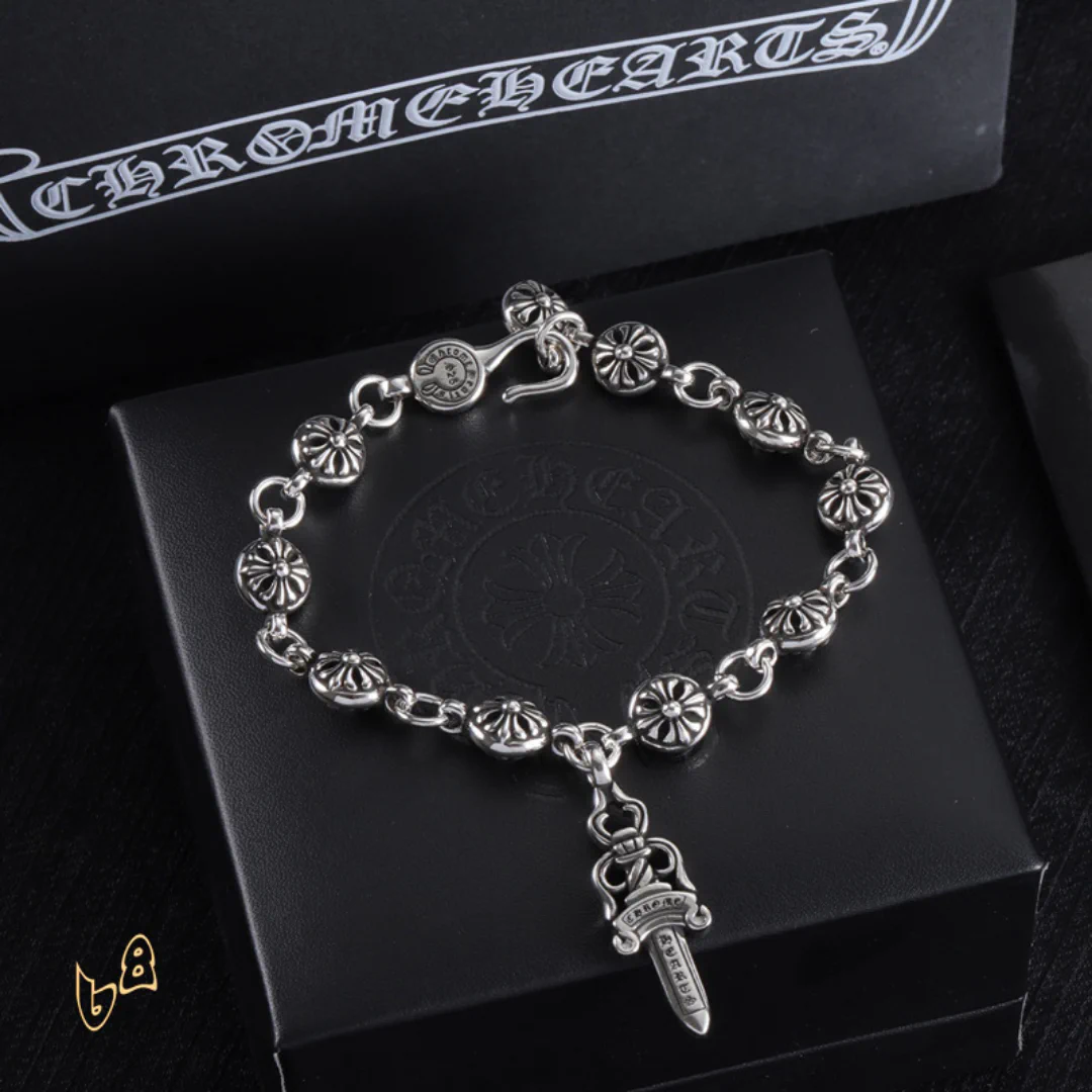 CH Cross Flower Ball Bracelet - CH0072 - Image 4