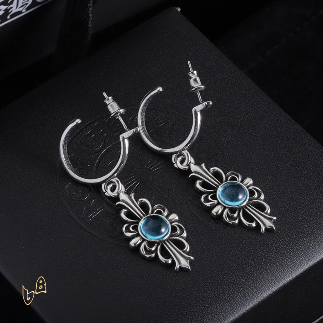 CH Gemstone Stud Earrings - CH0164 - Image 3