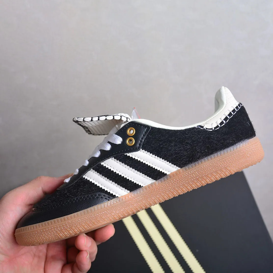 Wales Bonner x AD Samba Pony Black Shoes Sneakers - ad0000459 - Image 4