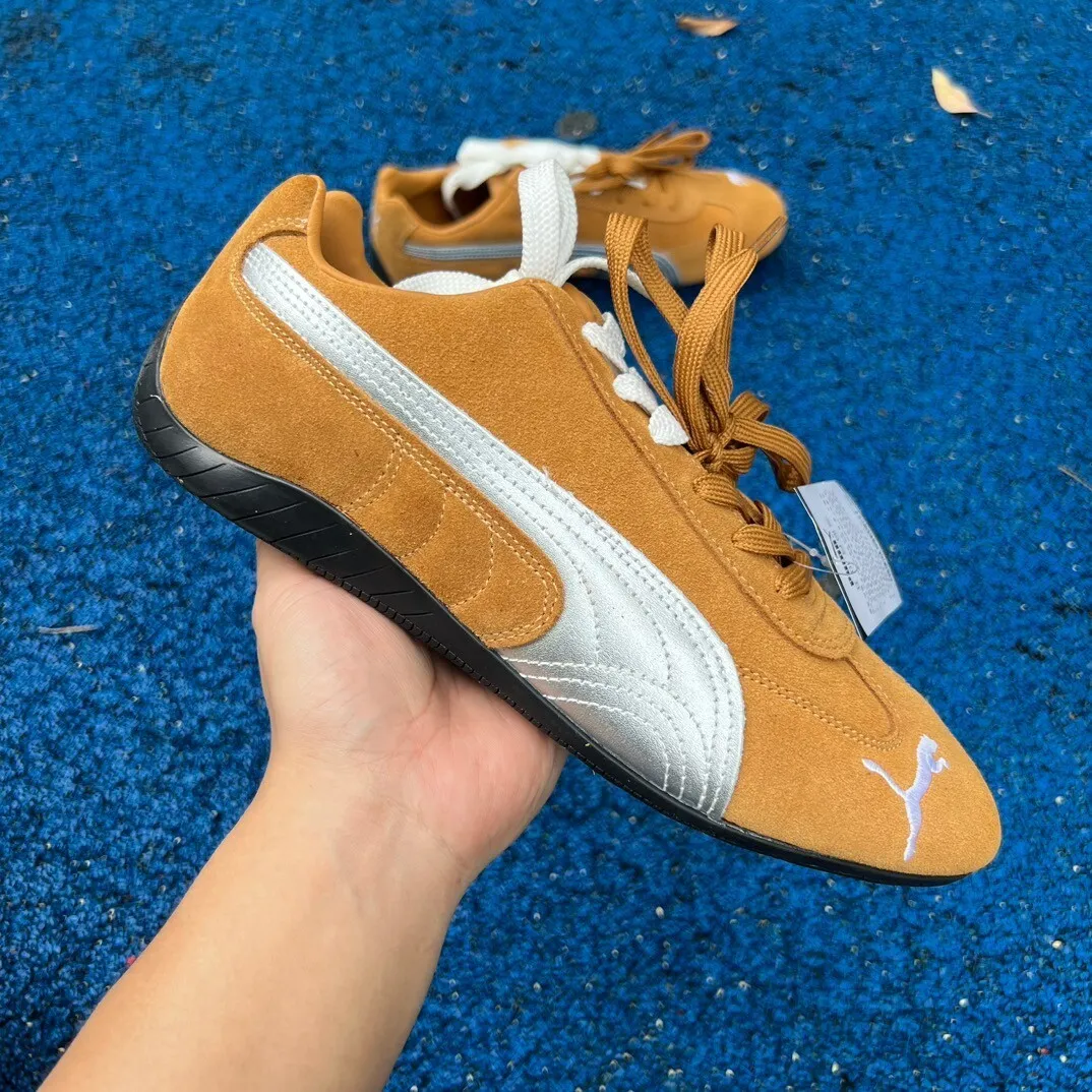 PM Speedcat Lace-up Honey Silver Shoes Sneakers - pm0000013 - Image 3
