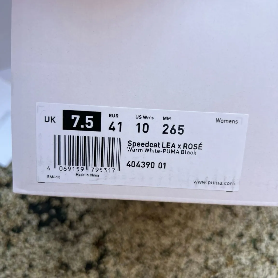 Rosé x PM Speedcat Premium Leather Warm White Shoes Sneakers - pm0000014 - Image 12