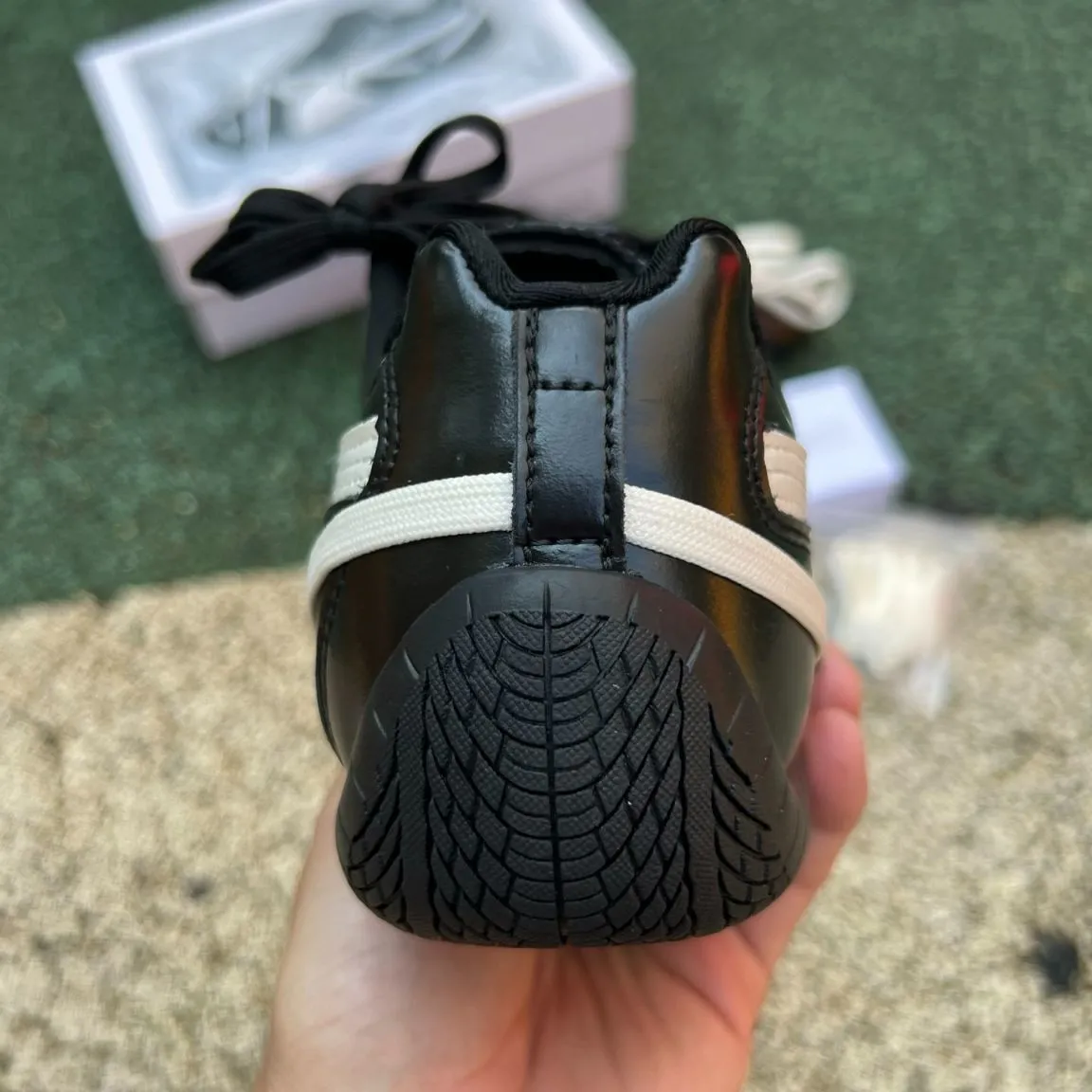 Rosé x PM Speedcat Premium Leather Black Shoes Sneakers - pm0000015 - Image 5