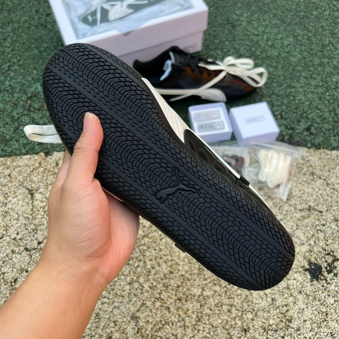 Rosé x PM Speedcat Premium Leather Black Shoes Sneakers - pm0000015 - Image 6