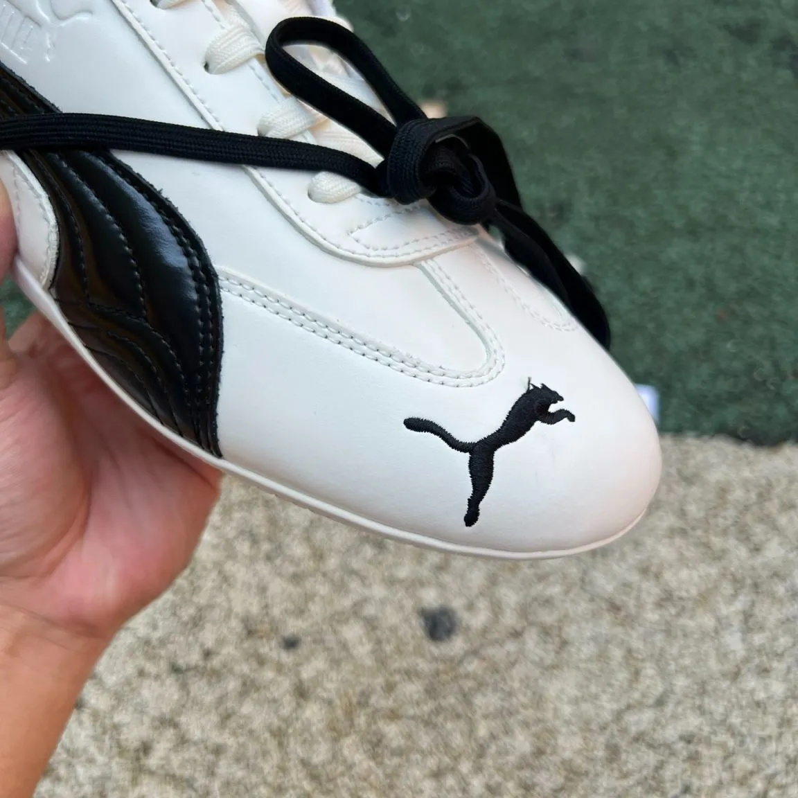 Rosé x PM Speedcat Premium Leather Warm White Shoes Sneakers - pm0000014 - Image 8